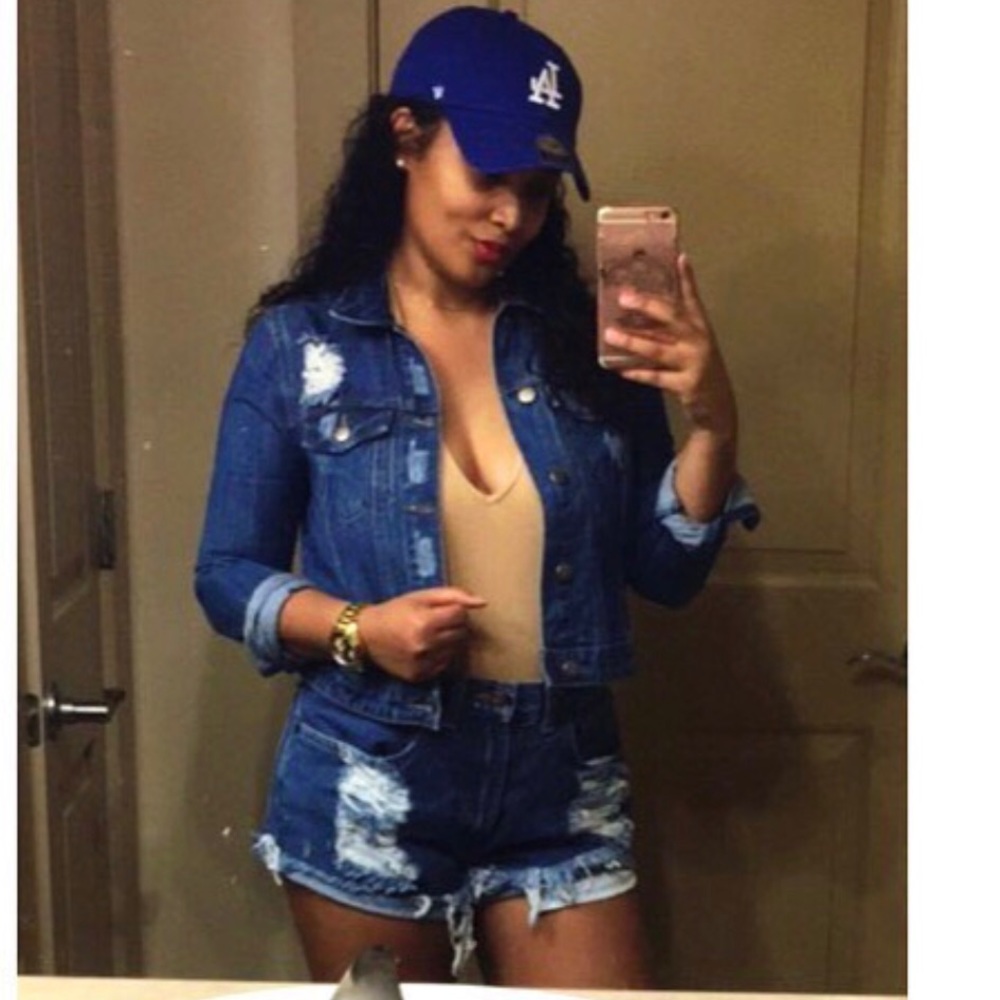 Denim shorts and jacket